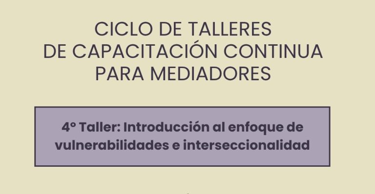 Nuevo taller para mediadores/as