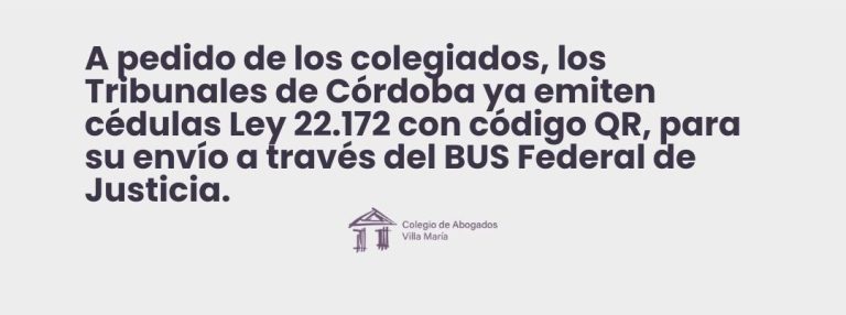 Cédulas Ley 22.172 con código QR desde SAC Multifuero