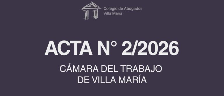 Criterio unificado de la Cámara del Trabajo de Villa María